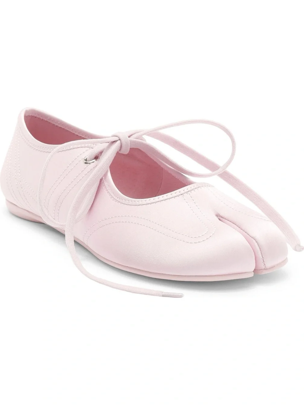 Jeffrey Campbell Saturna Split Toe Mary Jane Flat in Light Pink Satin NWOB